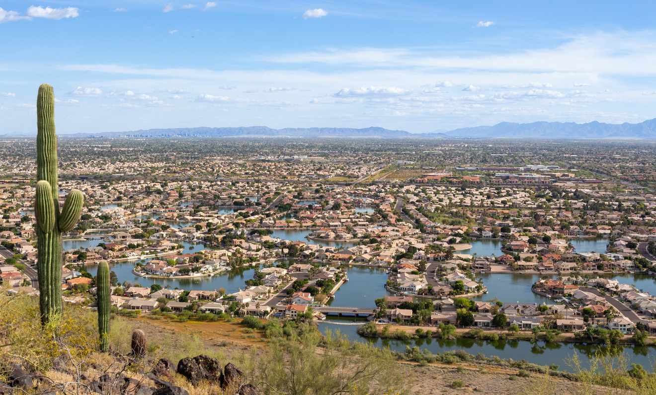 Landscape View Glendale Arizona with a drone